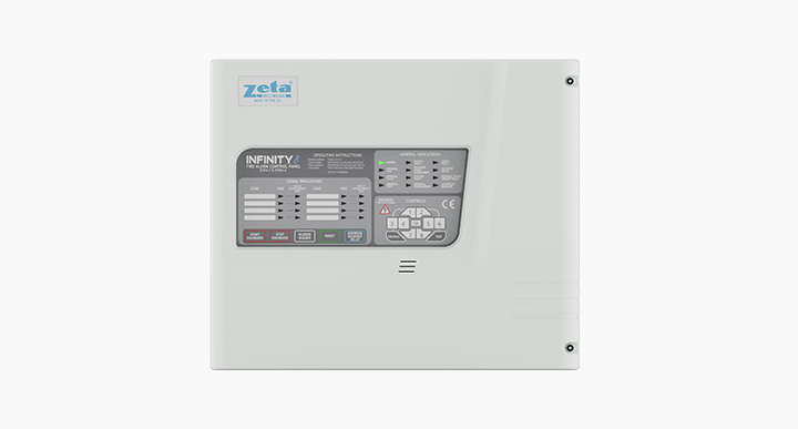Infinity 8 Conventional Fire Alarm Panel Orthographic Front